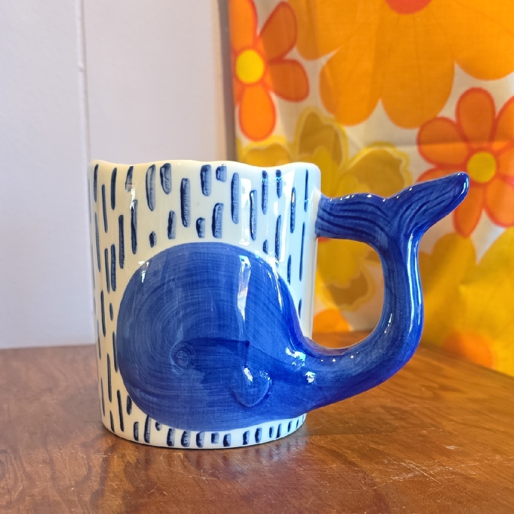 Brand New! Blue Whale Ceramic Mug